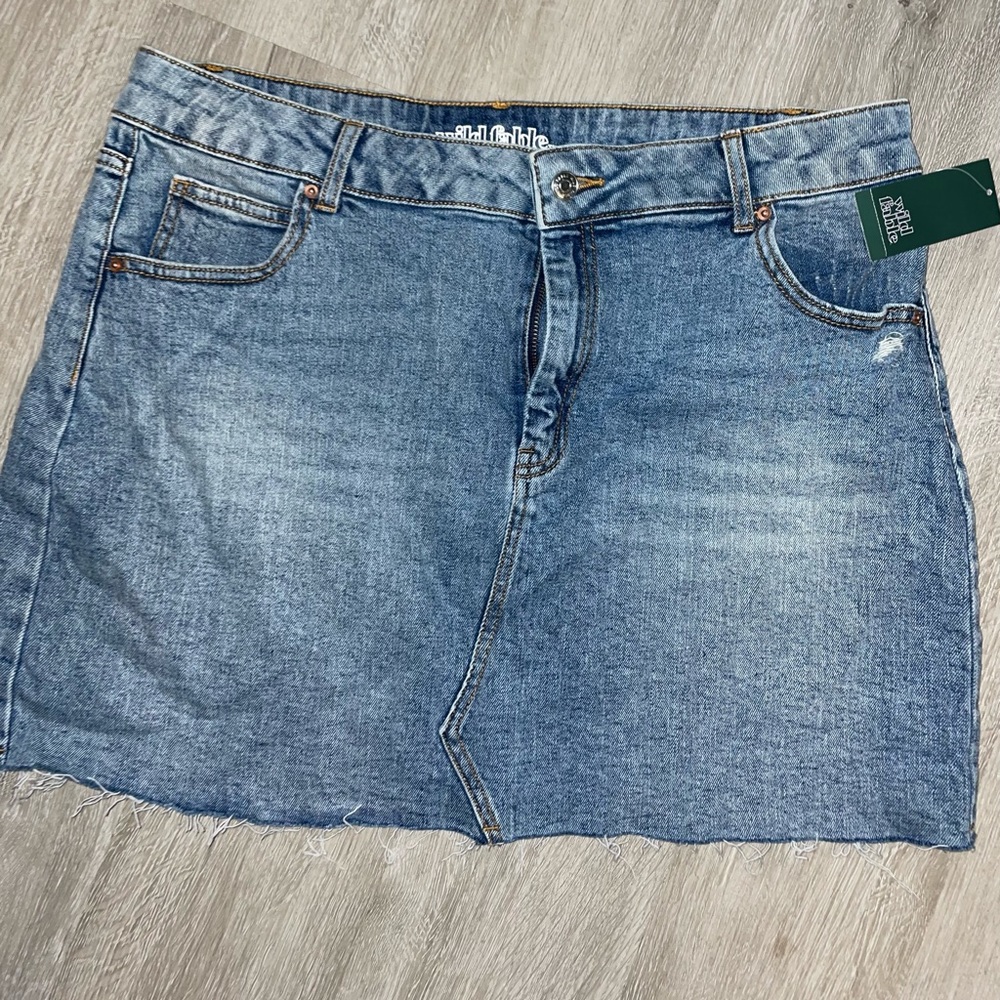 Wild Fable denim mini skirts